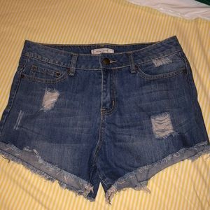 High waisted Jean shorts